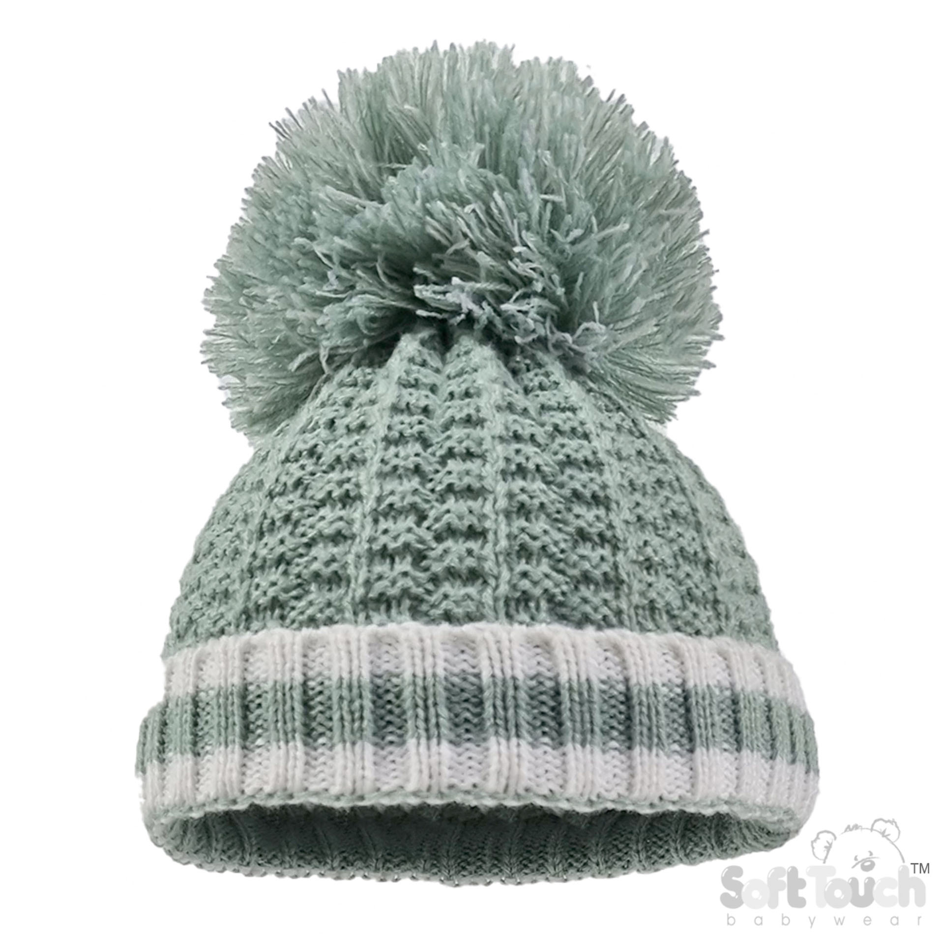 Sage Green Ribbed Hat : No. H648-SG-BP