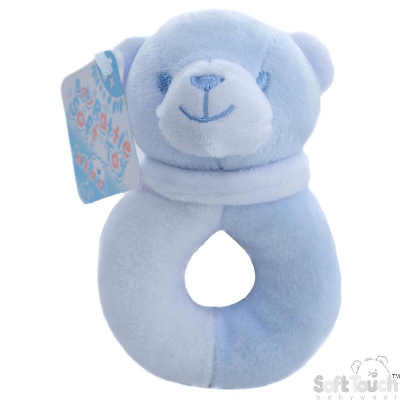 Pink, Blue Grey,White Bear Rattle Toy No. RT21