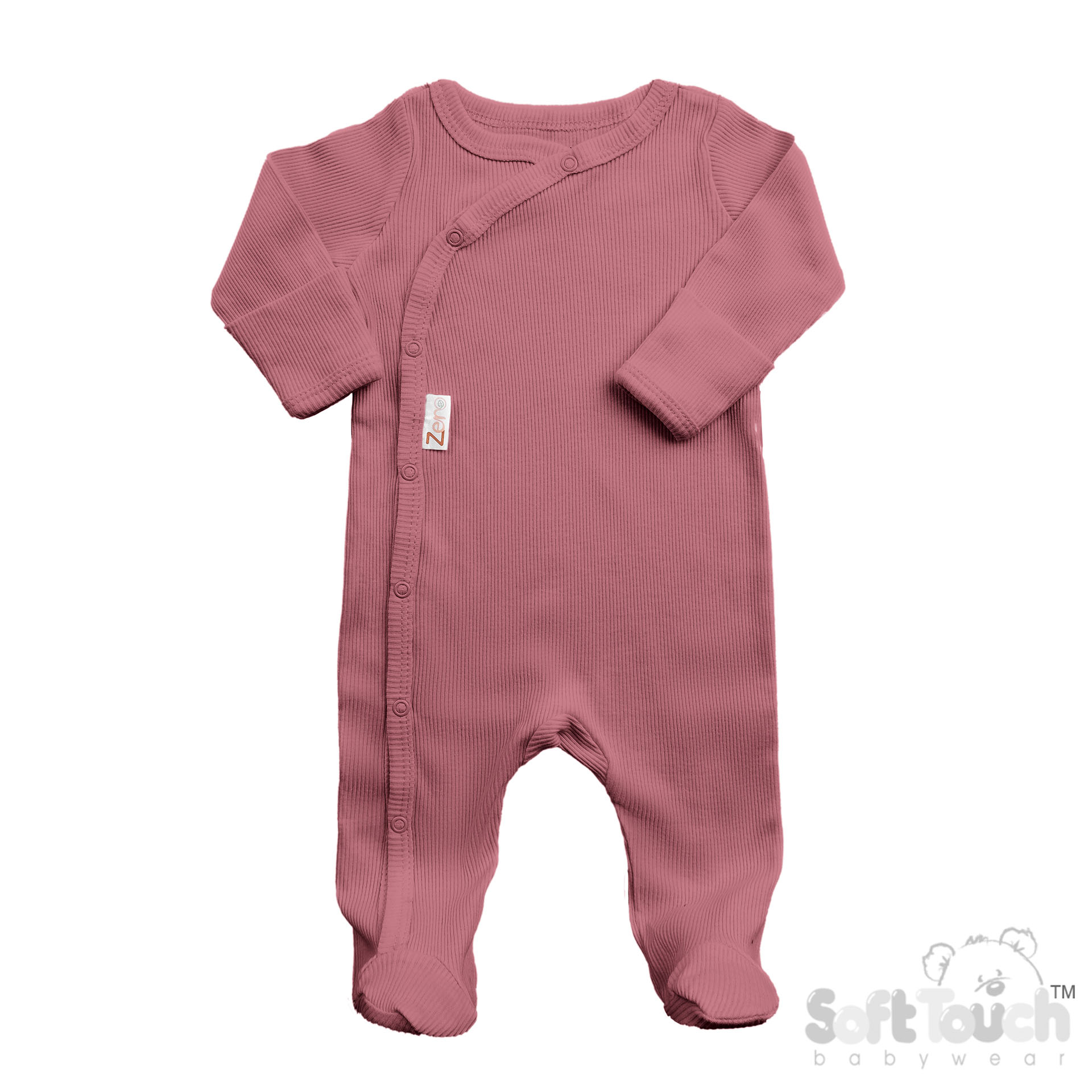 Deco Rose Ribbed Sleepsuit No. SS4500-DR