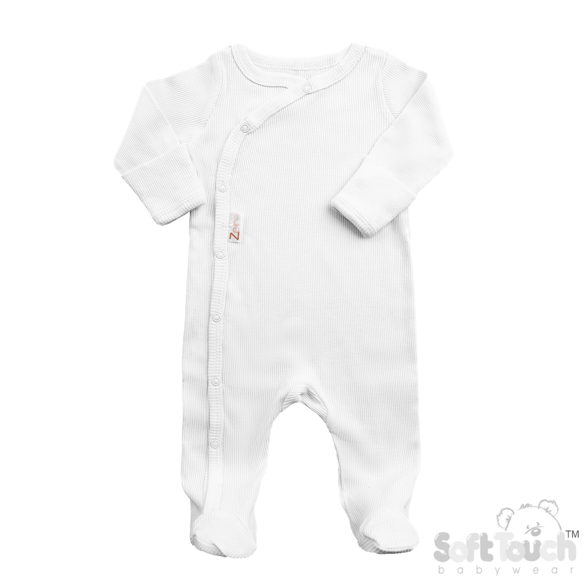 White Ribbed Sleepsuit No. SS4500-W
