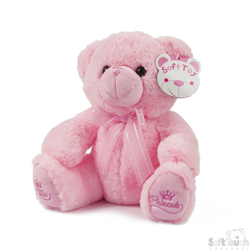 25cm Pink Teddy Bear W/Princess No. TB225-P